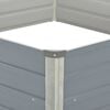 vidaXL Jardinera elevada 129x129x46 cm acero galvanizado gris