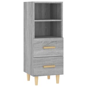 vidaXL Aparador de madera contrachapada gris Sonoma 34,5x34x90 cm