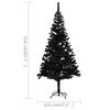 vidaXL &Aacute;rbol de Navidad preiluminado con luces y bolas negro 210 cm