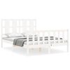 vidaXL Estructura de cama sin colch&oacute;n madera de pino blanca 140x200 cm