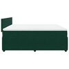 vidaXL Cama box spring con colch&oacute;n terciopelo verde oscuro 200x200 cm