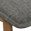 vidaXL Sillas de comedor 4 uds tela gris claro y madera maciza roble