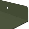 vidaXL Estante flotante 4 pcs Verde Oliva 30 x 18 x 2,5 cm Acero