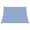 vidaXL Toldo Vela Azul y Blanco 4 / 5 x 3 m HDPE