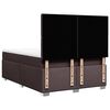 vidaXL Cama box spring con colch&oacute;n tela marr&oacute;n oscuro 160x200 cm