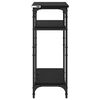 vidaXL Mesa lateral Roble Negro 40 x 30 x 75 cm Madera de ingenier&iacute;a