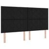 vidaXL Cabecero LED Negro tela