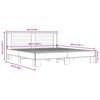 vidaXL Estructura de cama madera de ingenier&iacute;a y metal negro 200x200cm