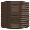 vidaXL Jardinera arriate acero galvanizado marrón 224x80x68 cm