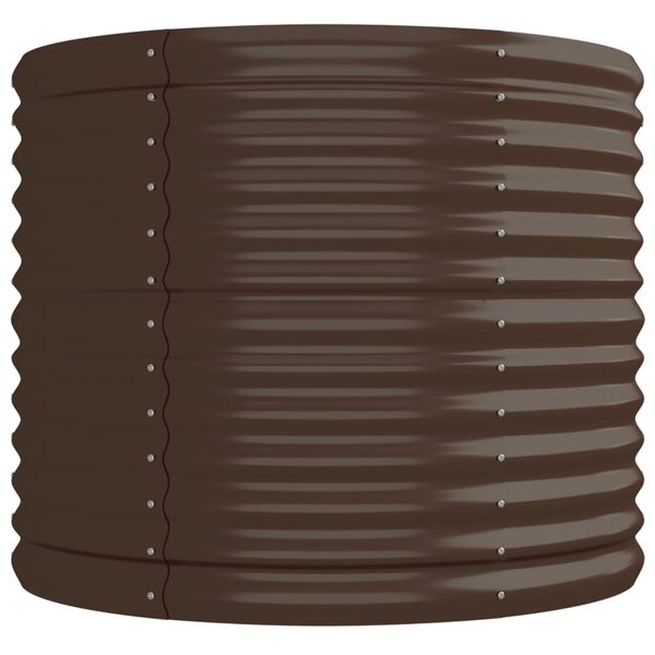 vidaXL Jardinera arriate acero galvanizado marrón 224x80x68 cm