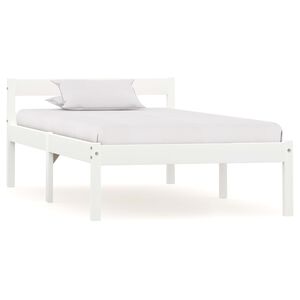 vidaXL Estructura de cama sin colch&oacute;n madera de pino blanco 90x200 cm