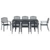 vidaXL Conjunto de Comedor de Jard&iacute;n 9 pcs Antracita