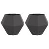 vidaXL Jardinera 2 pcs Negro 75 x 75 x 60 cm Acero