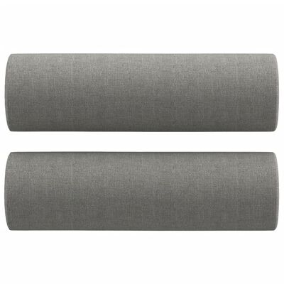 vidaXL Sofá 3 plazas con almohadas y cojines tela gris oscuro 210 cm