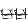 vidaXL Estantes de pared con barras 2 unidades negro 30x25x30 cm