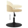 vidaXL Silla de comedor giratoria de terciopelo crema