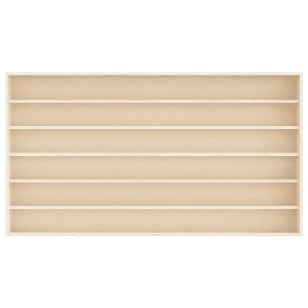 vidaXL Vitrina de madera para coleccionistas con 6 estantes 100x9x55 cm