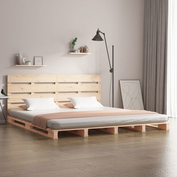vidaXL Estructura de cama sin colch&oacute;n madera maciza de pino 200x200 cm