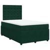vidaXL Cama box spring con colch&oacute;n terciopelo verde oscuro 120x200 cm