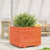 vidaXL Jardinera madera maciza de pino marr&oacute;n cera 60x60x49,5 cm