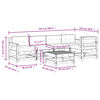 vidaXL Juego de muebles de jard&iacute;n 6 pzas y cojines madera maciza negro