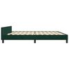 vidaXL Estructura cama sin colch&oacute;n terciopelo verde oscuro 200x200 cm