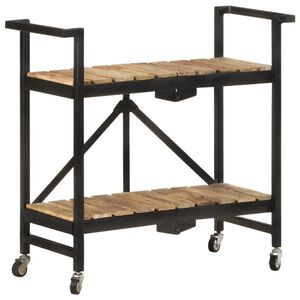 vidaXL Carrito de cocina de madera maciza de mango 87x36x81 cm
