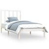 vidaXL Estructura de cama madera maciza de pino blanco 90x190 cm