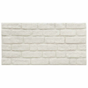 vidaXL Paneles de pared 3D diseño de ladrillo 10 uds EPS blanco
