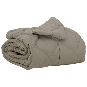 vidaXL Edred&oacute;n de Todo el A&ntilde;o Gris Claro 200 x 135 cm Microfibra