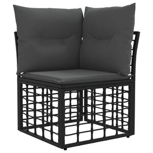 vidaXL Unidad de Sof&aacute; Modular de Esquina Exterior Negro