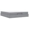 vidaXL Estructura de cama con colch&oacute;n 2 uds. Gris claro tela