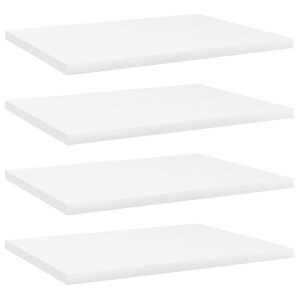vidaXL Estantes para estanter&iacute;a 4 uds contrachapada blanco 40x30x1,5cm
