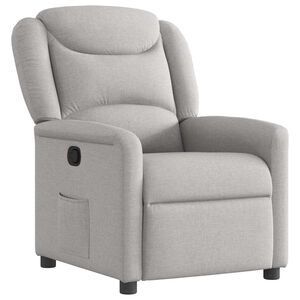 vidaXL Sill&oacute;n reclinable de tela gris nube