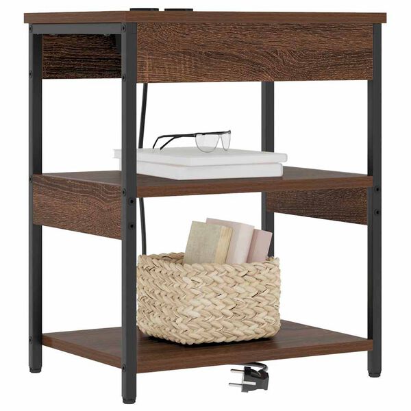 vidaXL Armario de Noche Roble Marr&oacute;n 41 x 31 x 51 cm