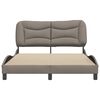 vidaXL Estructura de cama sin colchón Hvar tela gris taupe 120x200 cm
