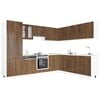 vidaXL Mueble cocina Porto roble marr&oacute;n 14 pzas madera contrachapada