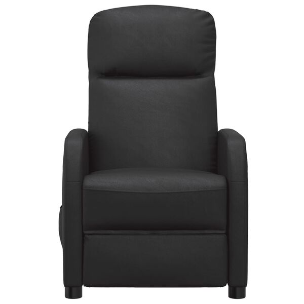 vidaXL Sill&oacute;n reclinable de cuero sint&eacute;tico negro