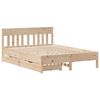 vidaXL Estructura de cama sin colch&oacute;n madera de pino maciza 120x200 cm