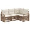 vidaXL Conjunto de sof&aacute;s de jard&iacute;n 4 uds. Beige rat&aacute;n sint&eacute;tico