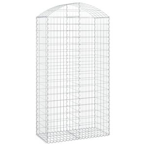 vidaXL Cesta gaviones forma arco hierro galvanizado 100x50x180/200 cm