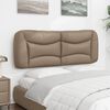 vidaXL Cabecero de cama acolchado Hvar cuero sint&eacute;tico capuchino 140 cm