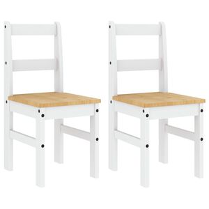 vidaXL Sillas de comedor PANAMA 2 uds madera pino blanco 40x46x90 cm