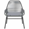 vidaXL Juego comedor jard&iacute;n 7 pzas cojines rat&aacute;n sint&eacute;tico vidrio gris