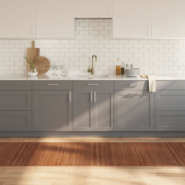 vidaXL Alfombra rectangular bamb&uacute; marr&oacute;n 80x400 cm