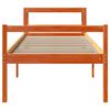 vidaXL Estructura cama con cabecero madera pino marr&oacute;n cera 90x200 cm