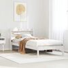 vidaXL Estructura de cama sin colch&oacute;n madera maciza blanca 75x190 cm