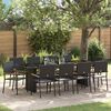 vidaXL Conjunto de Comedor de Jard&iacute;n 11 pcs Negro rat&aacute;n sint&eacute;tico
