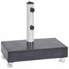 vidaXL Base de sombrilla granito negra 45x25x8 cm