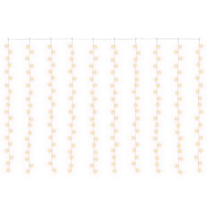 vidaXL Cortina de luces 200 LED Blanco C&aacute;lido 300 x 200 cm